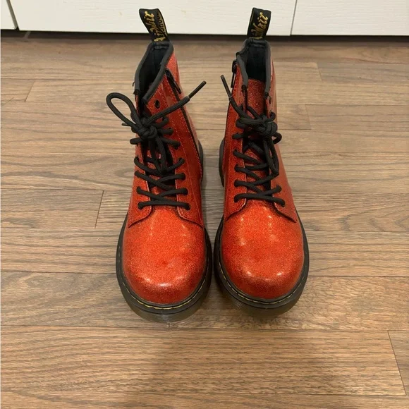 Martens Shoes Dr Martens 46 Glitter J Red Multi Boots